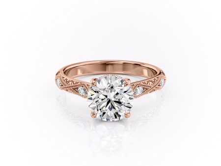 The Claudia Set With A 5.5 Carat Round Moissanite Cheap