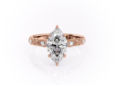 The Claudia Set With A 1.5 Carat Marquise Moissanite Sale