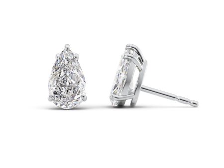 1 CTW Basket Stud Earrings Set With Pear Lab Diamonds Sale