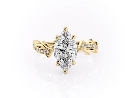 The Pave Twig Set With A 2 Carat Marquise Lab Diamond Cheap