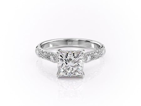 The Claudia Set With A 1.5 Carat Princess Lab Diamond Online Hot Sale