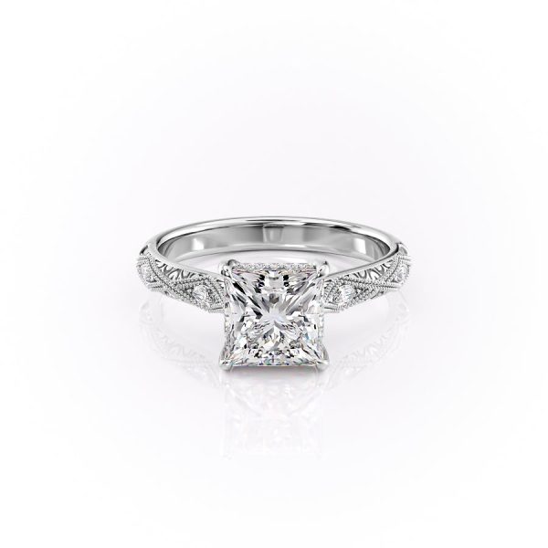 The Claudia Set With A 1.5 Carat Princess Lab Diamond Online Hot Sale