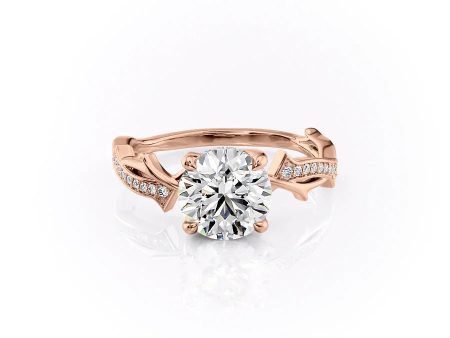 The Pave Twig Set With A 2.5 Carat Round Lab Diamond Online