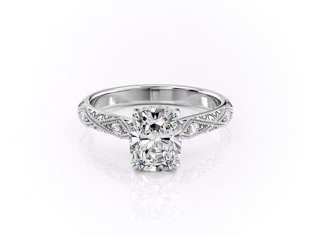 The Claudia Set With A 1 Carat Elongated Cushion Lab Diamond Fashion