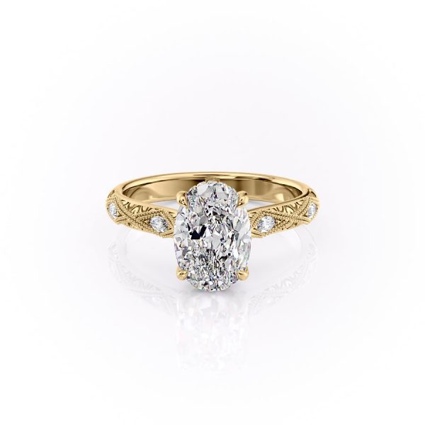 The Claudia Set With A 1 Carat Oval Lab Diamond Online now