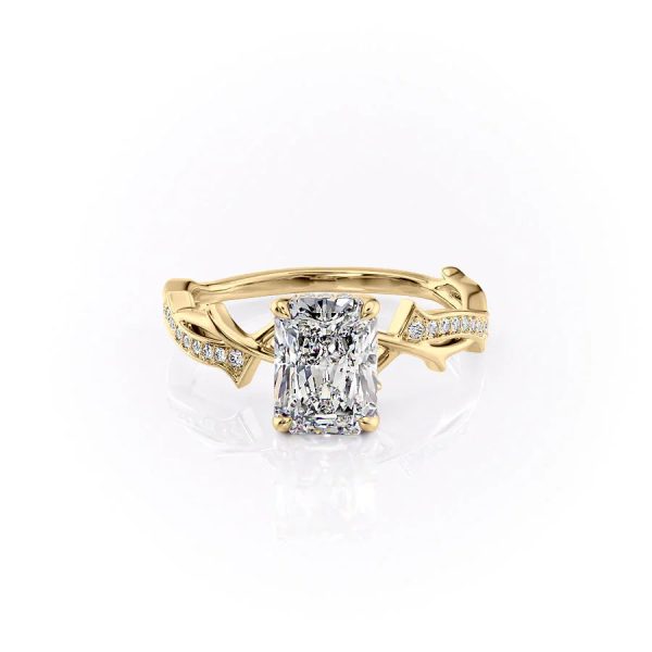 The Pave Twig Set With A 1 Carat Radiant Lab Diamond Sale