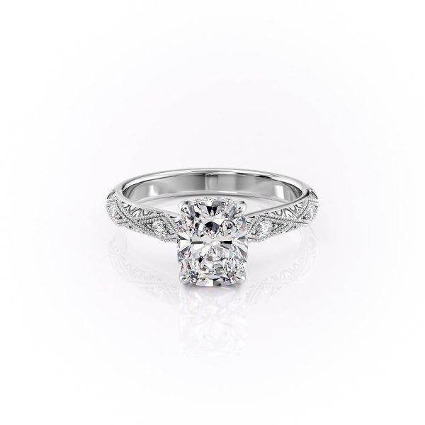 The Claudia Set With A 1.5 Carat Elongated Cushion Lab Diamond Hot on Sale