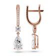 1 CTW Diamond Drop Earrings Set With Pear Lab Diamonds on Sale