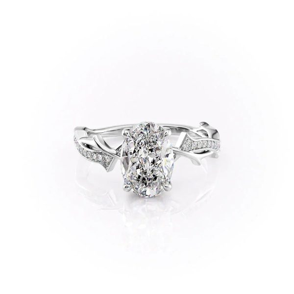 The Pave Twig Set With A 2 Carat Oval Lab Diamond Discount