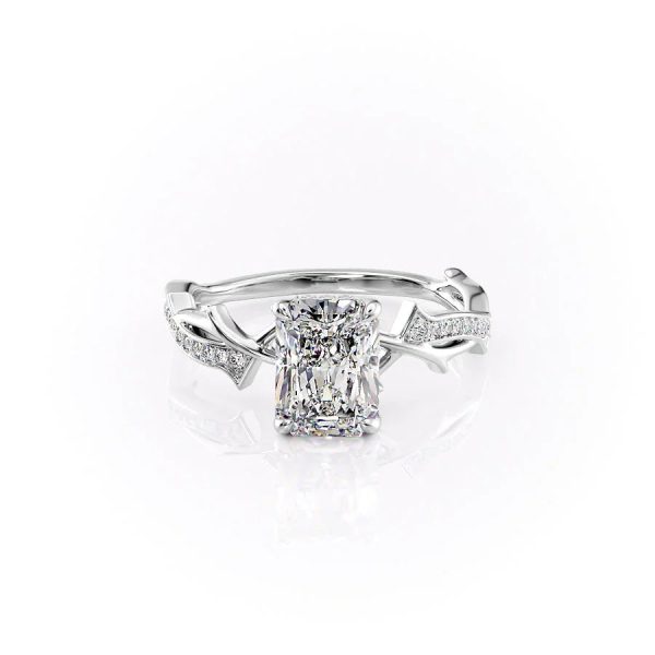 The Pave Twig Set With A 2 Carat Radiant Lab Diamond For Cheap