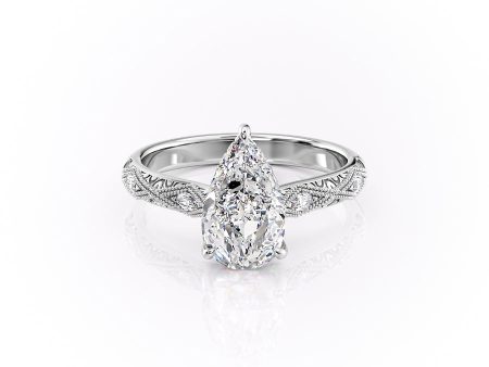 The Claudia Set With A 1.5 Carat Pear Lab Diamond Online