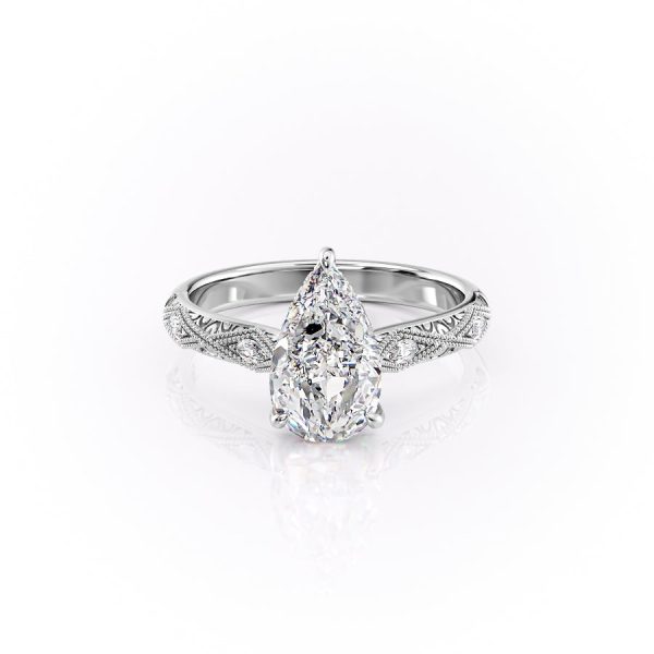 The Claudia Set With A 1.5 Carat Pear Lab Diamond Online