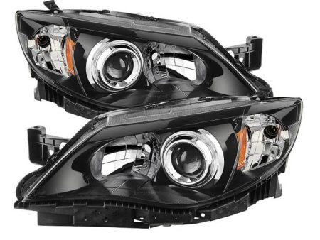 Xtune Projector Headlights Subaru Outback Sport (08-11) [Halogen Models] Black or Chrome w  Amber Turn Signal Lights For Sale