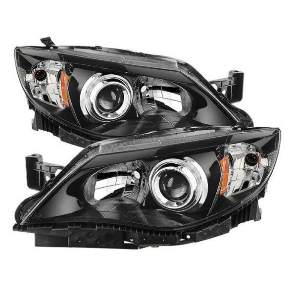 Xtune Projector Headlights Subaru Outback Sport (08-11) [Halogen Models] Black or Chrome w  Amber Turn Signal Lights For Sale