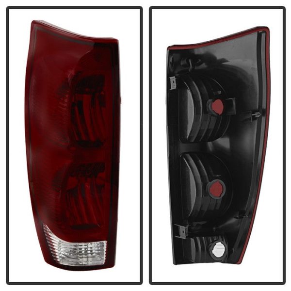 Xtune Tail Lights Chevy Avalanche (02-06) [OE Style] Chrome Housing   Red Smoke Lens Sale