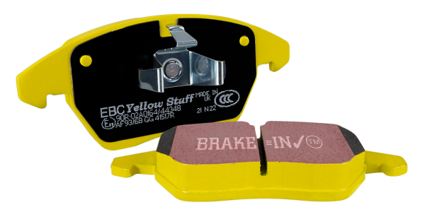 EBC Yellowstuff Brake Pads Ford Mustang 6th Gen GT Performance Package 2.3 Turbo  3.7L (15-21) Fast Street Performance - Front or Rear Fashion