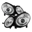 Xtune OEM Projector Headlights Mercedes W211 E-Class (03-06) [Halogen Model] Black or Chrome w  Amber Turn Signal Discount