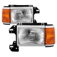 Xtune Headlights Ford F150 (87-91) [OEM Style] Chrome w  Amber Corner Lights For Sale