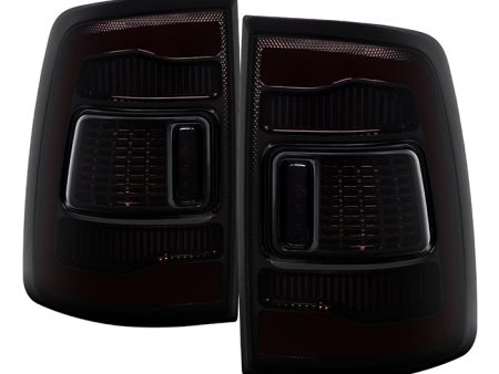 Xtune LED Tail Lights Dodge Ram 1500 (09-18) Black Smoke or Red Clear Lens on Sale