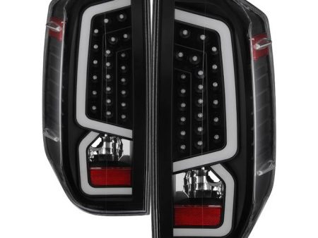 Xtune LED Tail Lights Toyota Tundra (14-19) Black   Chrome Clear Fashion