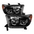 Xtune Projector Headlights Toyota Sequoia (08-13) [LED Halo DRL   Eliminates AFS Function - Halogen Model] Black or Chrome w  Amber Turn Signal For Sale