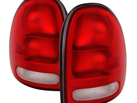 Xtune Tail Lights Plymouth Grand Voyager (96-00) [OEM Style] Red or Dark Red Lens Online