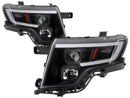 Xtune Projector Headlights Ford Edge (07-10) [DRL Light Bar - Halogen Model] Black or Chrome w  Amber Turn Signal Light Discount