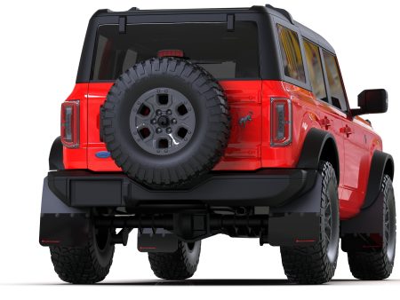 Rally Armor Mud Flaps Ford Bronco (2021-2023) Black w  Blue   Orange   Black   Red Logo Online Sale