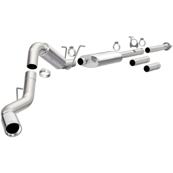 Magnaflow Catback Exhaust GMC Sierra 2500HD 3500HD (11-19) [Street Series  w  Polished Tips] Single Passenger Side Rear or Dual Split Rear Exit Online Hot Sale