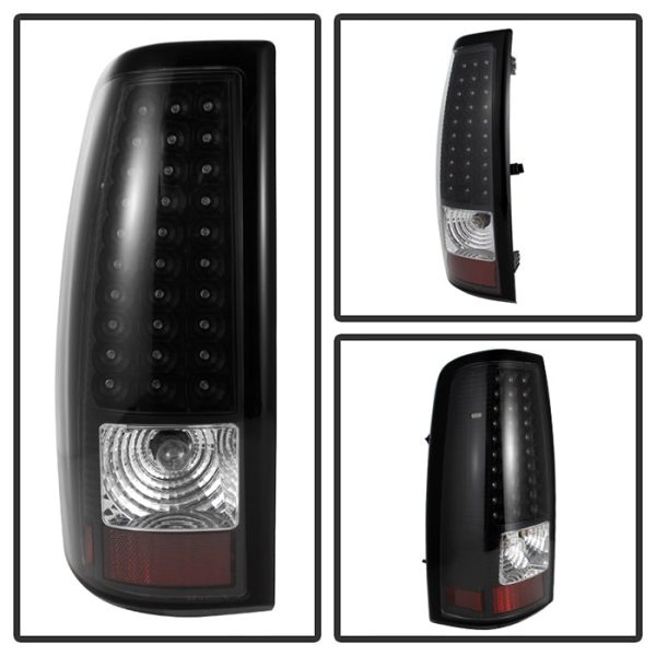 Xtune LED Tail Lights Chevy Silverado 1500 2500 3500 (03-06) [w  LED Light Bar] Black or Chrome Housing For Discount