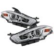 Xtune Projector Headlights Dodge Dart (13-16) [DRL Light Bar] Black or Chrome w  Amber Turn Signal Light Discount