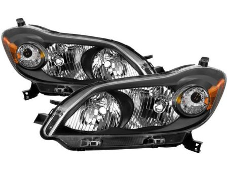 Xtune Headlights Toyota Matrix (2009-2013) [OEM Style] Black with Amber Turn Signal Light For Sale