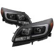 Xtune Projector Headlights Chevy Malibu (13-15) [DRL Light Bar - Halogen Model] Black or Chrome w  Amber Turn Signal Hot on Sale