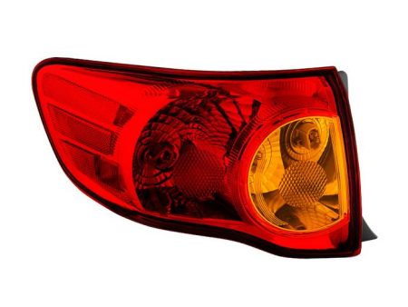 Xtune Tail Lights Toyota Corolla (2009-2010) [OEM Style   Outer Side] Red Lens Cheap