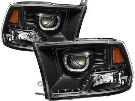 Xtune Projector Headlights Ram 1500 (09-18) [LED DRL - Halogen Model] Black or Chrome w  Amber Turn Signal Light Online now