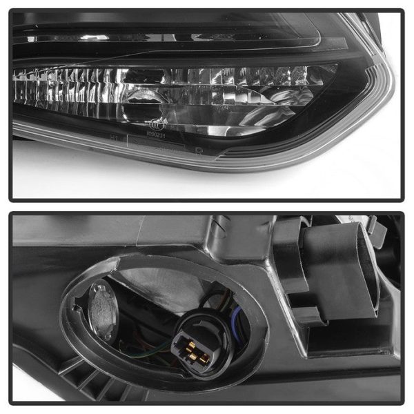 Xtune Projector Headlights Ford Focus (12-14) [Halogen Model] Black w  Amber Turn Signal Light on Sale