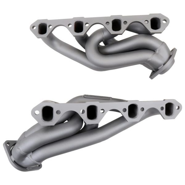 BBK 1-5 8  Shorty Headers Ford Mustang 5.0L V8 Fox (86-93) [1-5 8 Shorty Equal Length  CARB SMOG Legal] Titanium or Polished Silver Ceramic on Sale