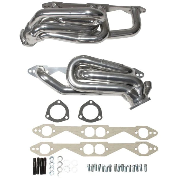 BBK Shorty Headers Chevy GMC Truck SUV 5.0L   5.7L V8 (96-99) [1-5 8   CARB SMOG Legal] Titanium or Polished Silver Ceramic Online now