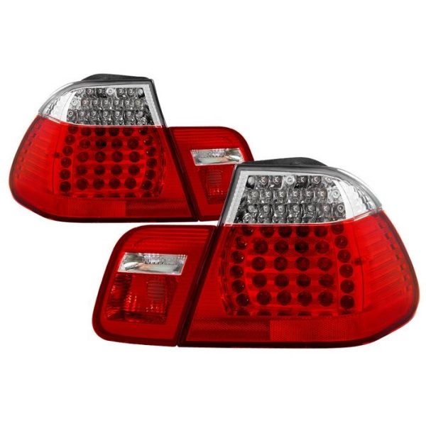 Xtune LED Tail Lights BMW E46 3-Series Sedan (2002-2005) Red Clear Discount