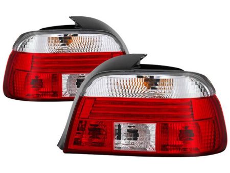 Xtune LED Tail Lights BMW E39 5 Series (1997-2000) [Chrome Housing] Red Clear or Red Smoke Lens For Discount