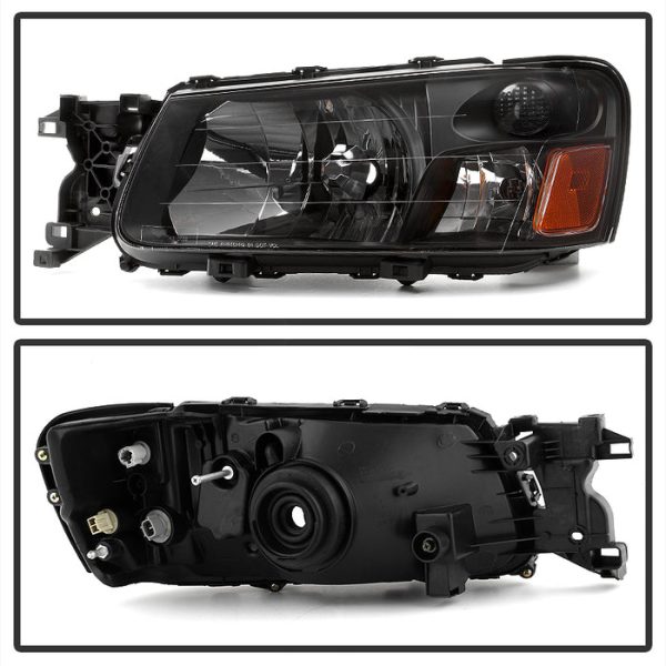 Xtune Headlights Subaru Forester (03-04) [OEM Style] Black w  Amber Turn Signal Lights Hot on Sale