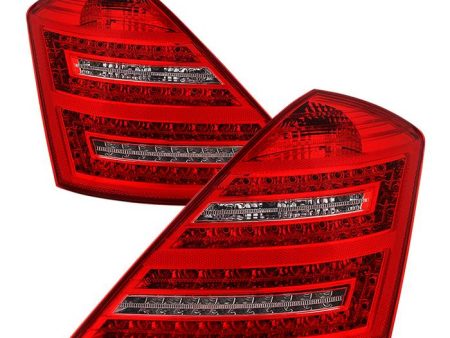 Xtune LED Tail Lights Mercedes W221 S-Class (2007-2009) Red Clear Online now