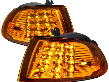 Spec-D Corner Lights Honda Civic EG (1992-1995) Amber LED Hot on Sale