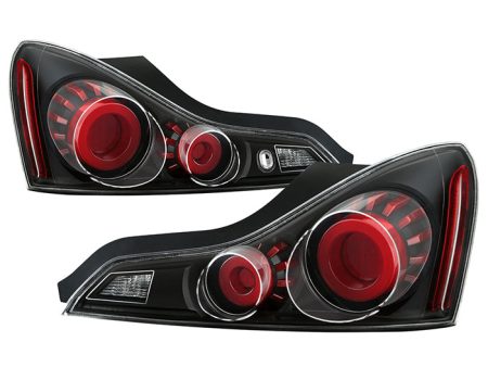 Xtune Tail Lights Infiniti Q60 Coupe (14-15) [LED Light Tube Style Tail] Black or Black Smoked Sale