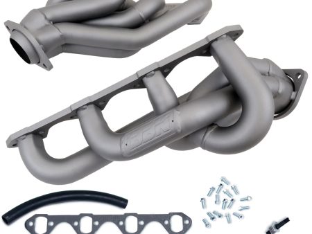 BBK 1-5 8  Shorty Headers Ford Mustang 5.0L V8 Fox (86-93) [1-5 8 Shorty Equal Length  CARB SMOG Legal] Titanium or Polished Silver Ceramic on Sale