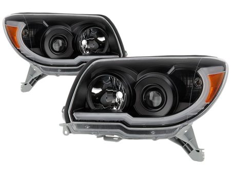 Xtune Projector Headlights Toyota 4Runner (06-09) [DRL LED Light Bar - Halogen Model] Black or Chrome w  Amber Turn Signal Discount