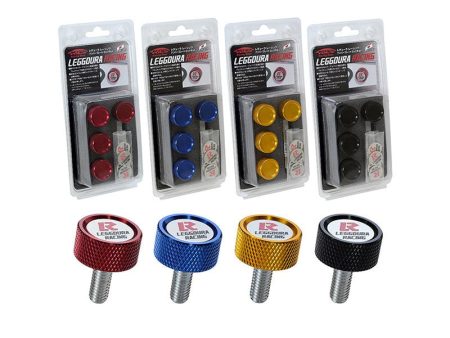 Project Kics Number Plate Lock Bolt Set [Leggdura Racing] Red   Blue   Gold   Black on Sale