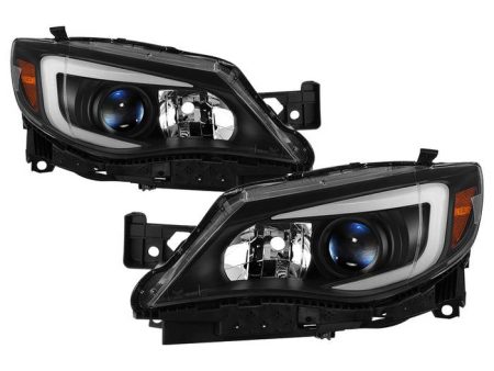 Xtune Projector Headlights Subaru WRX (08-14) [DRL LED Light Bar w  Switchback Turn Signal - Halogen Model] Black or Chrome w  Amber Turn Signal For Sale