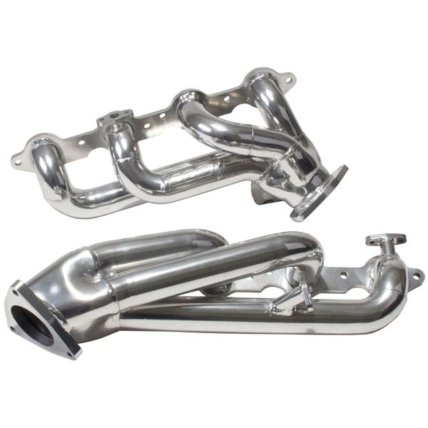 BBK Shorty Headers Chevy GMC Truck SUV 4.8L 5.3L V8 (99-13) [1-3 4   CARB SMOG Legal] Titanium or Polished Silver Ceramic Supply