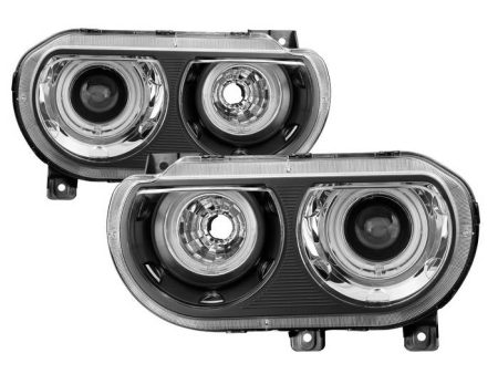 Xtune Projector Headlights Dodge Challenger (2008-2014) CCFL Halo - Black Online Sale